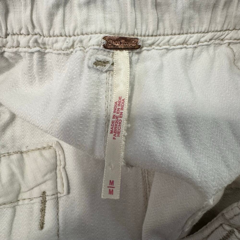 Free People Tahiti Pull On Cargo Pants Tofu White Utility Boho Medium - Picture 10 of 12